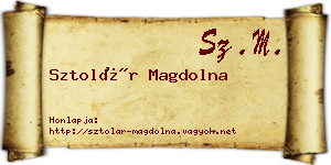 Sztolár Magdolna névjegykártya